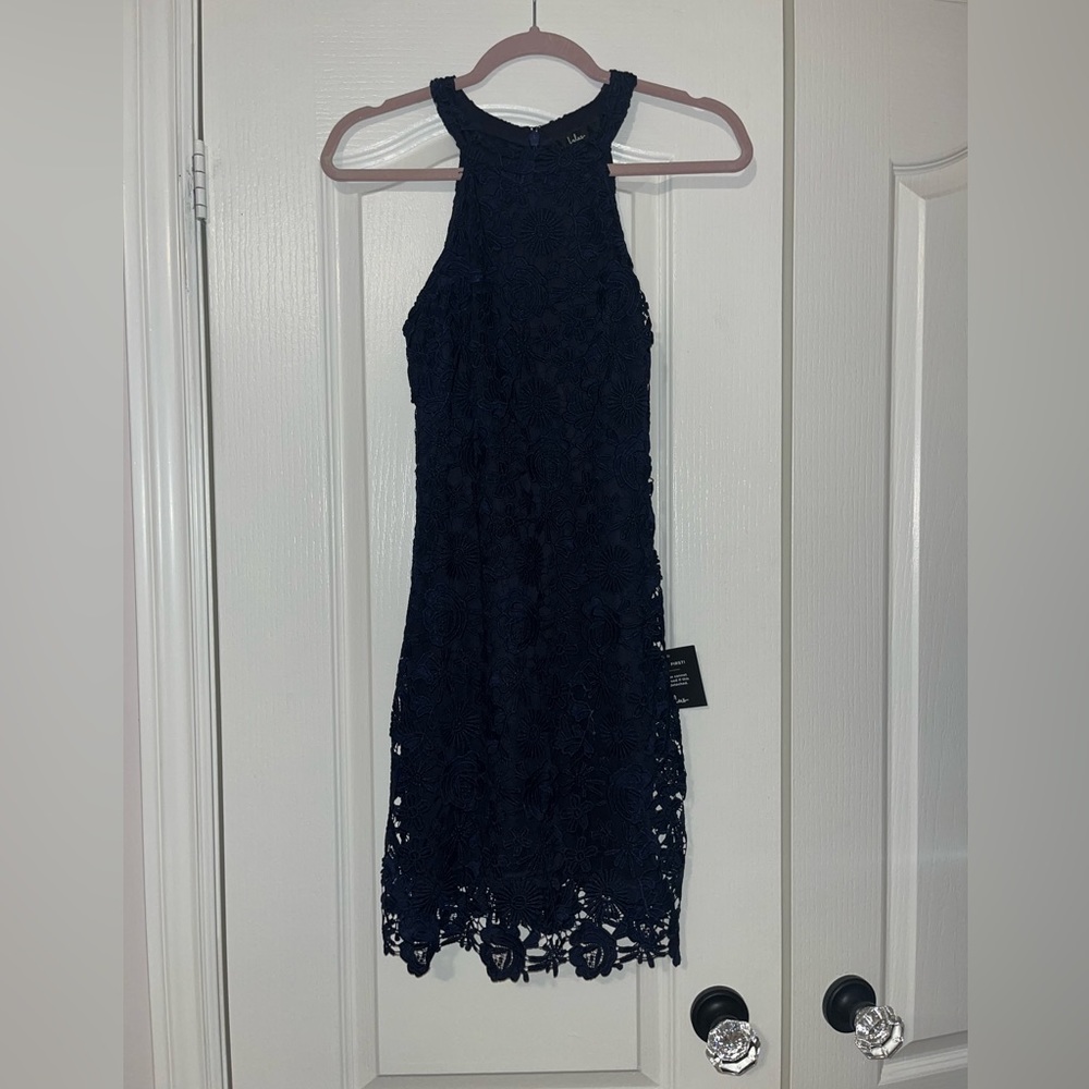 New with tag navy blue lace dress